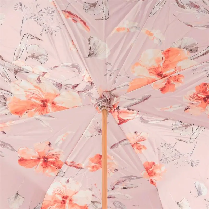 PASOTTI Pasotti - Ivory and Pink Flowered Umbrella with Swarovski® Crystals 3