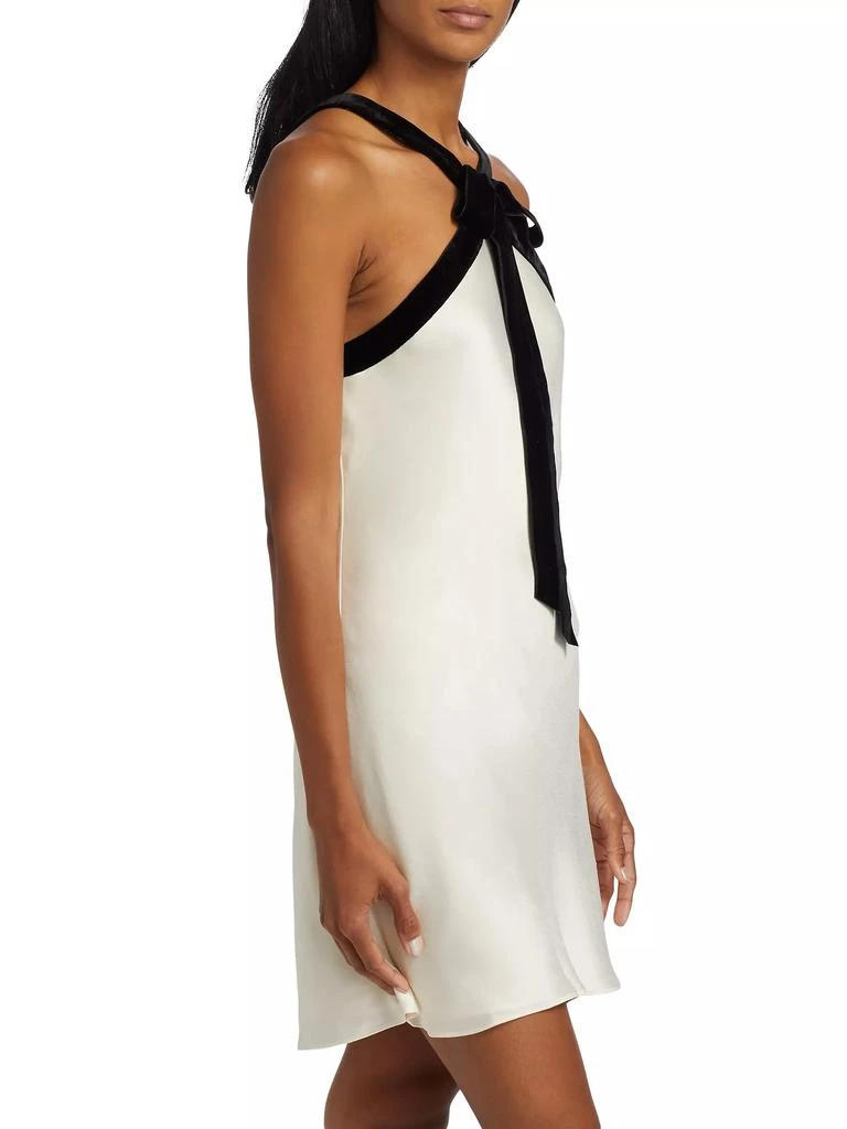 Tanya Taylor Elfreda Satin & Velvet Minidress 4