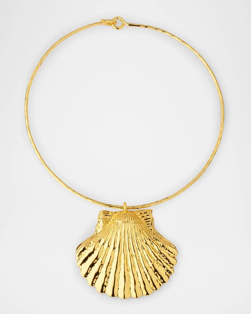 NEST Jewelry Hammered Torque Shell Collar Necklace 1
