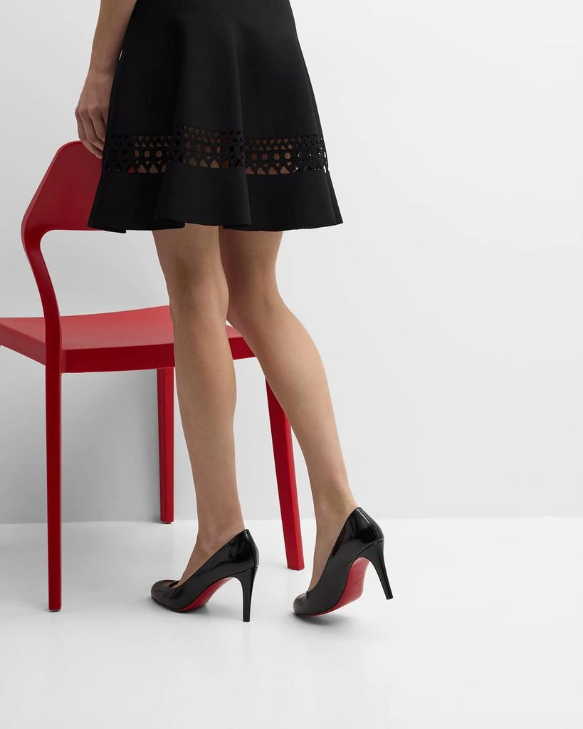 Christian Louboutin Pumppie Abrasivato Red Sole Calfskin Leather Pumps 2