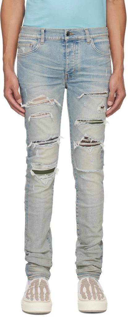 AMIRI Blue Bandana Jeans 1