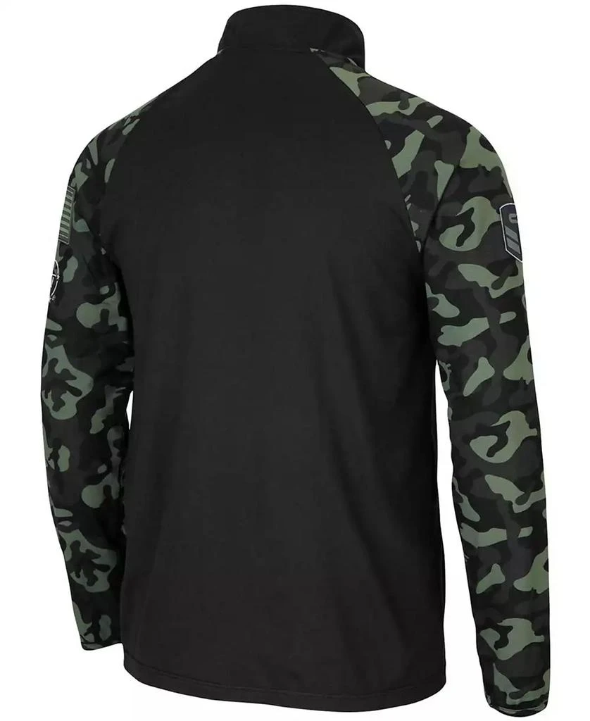 Colosseum Men's Black Georgetown Hoyas OHT Military-Inspired Appreciation Take Flight Raglan Quarter-Zip Jacket 3