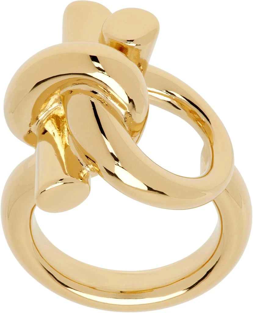 Salvatore Ferragamo Gold Gancio Ganpierce Ring 1