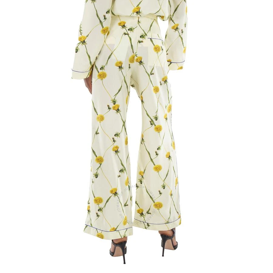 Burberry Drawstring Floral-Print Silk Pants 3