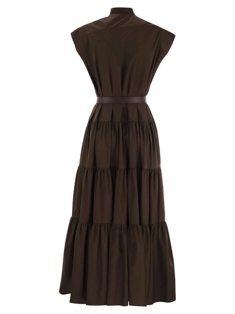 Max Mara Max Mara Studio Bairo Belted Sleeveless Dress