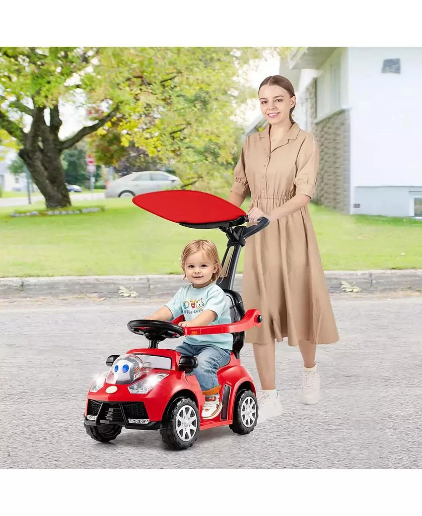 SUGIFT 3-in-1 Push Car for Toddler Sliding Car with Seat Belt and Canopy 10