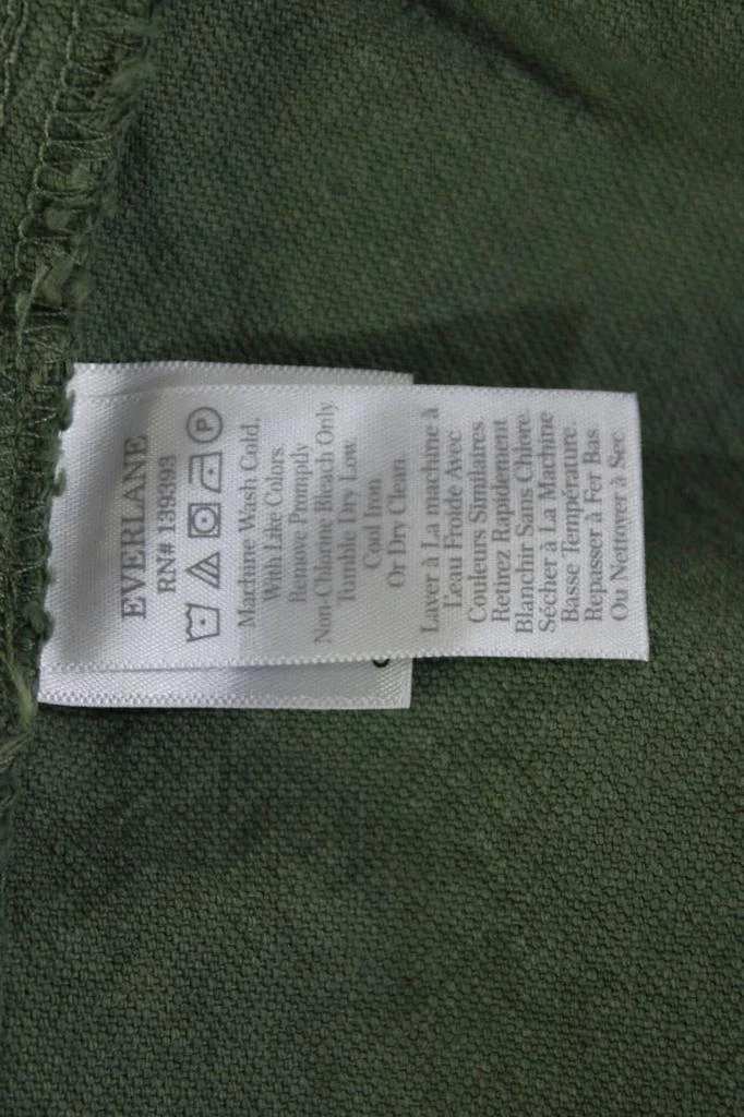 Everlane Womens The Canvas Organic Cotton Anorak  Forest Green 5