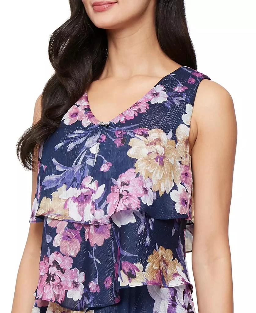SL Fashions Women's Sleeveless Chiffon A-Line Dress 3