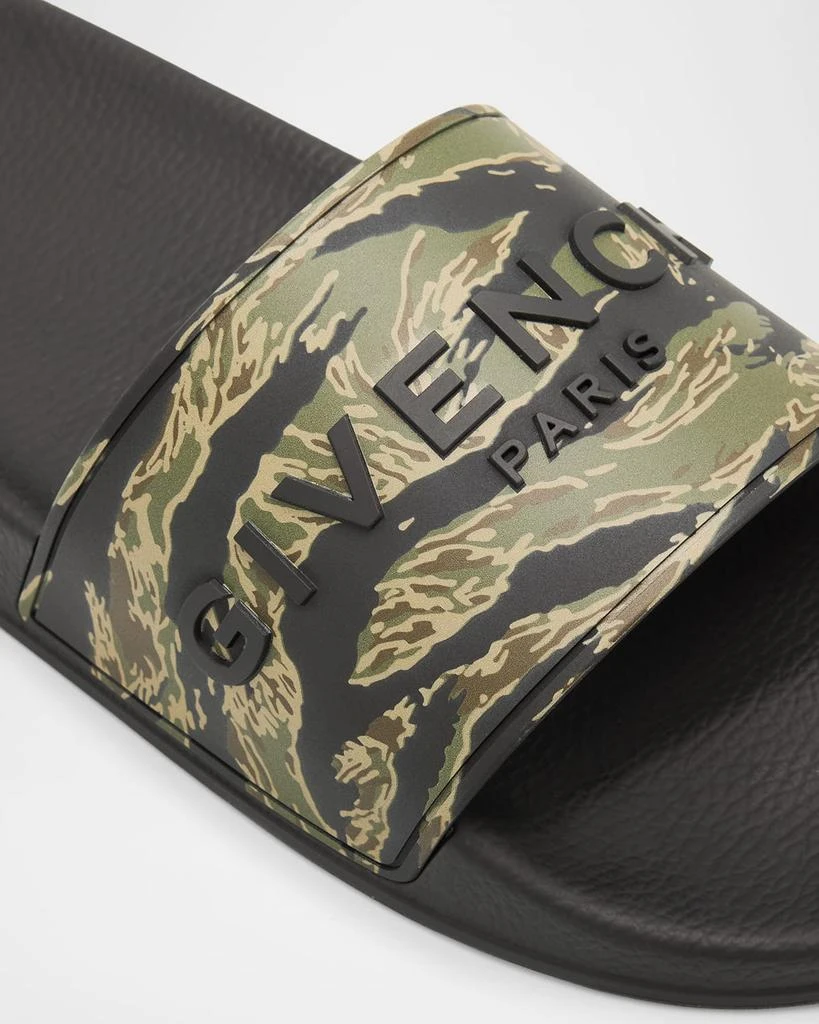 Givenchy Men's Camouflage Logo Slide Sandals 6
