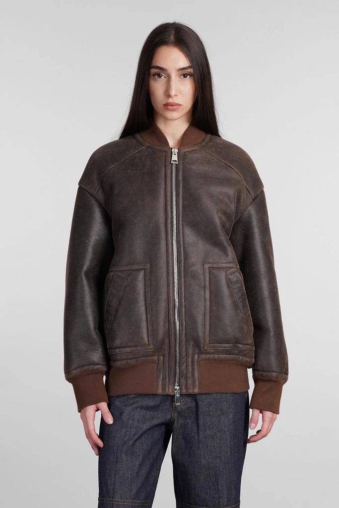 BLANCHA Bomber In Brown Leather 1