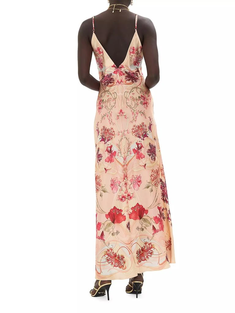 Camilla Floral Silk V-Neck Maxi Dress 5