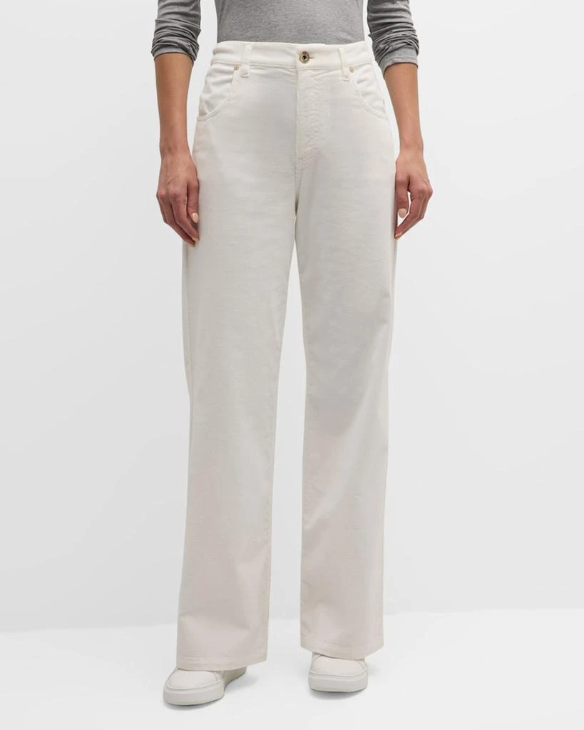 Eleventy High-Rise Corduroy Pants 2