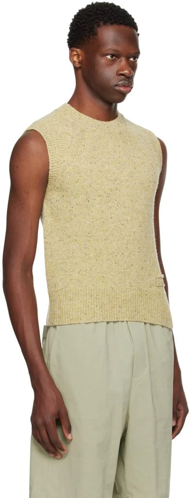 AMI Khaki Embroidered Vest 2