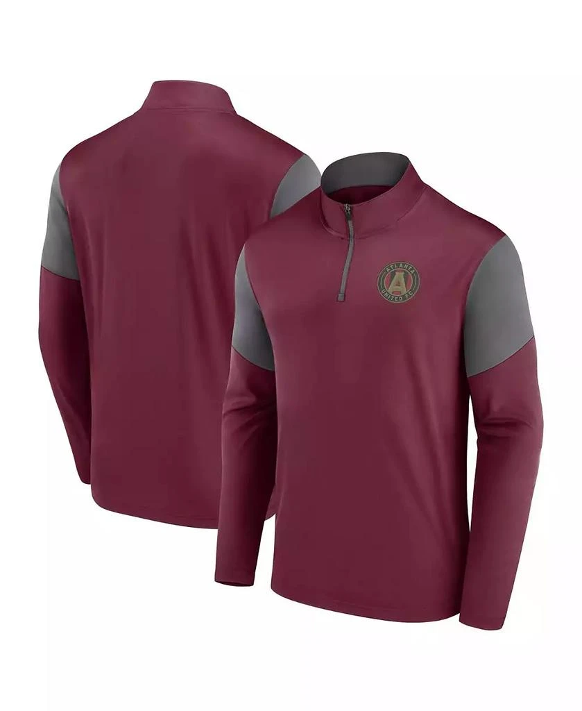 Fanatics Men's Red Atlanta United FC Logo Quarter-Zip Top 1