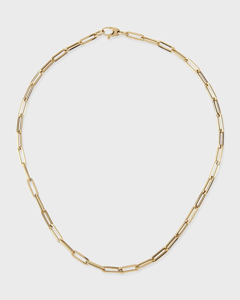 Kastel Jewelry 14k Small Link La Seta Necklace, 16"L