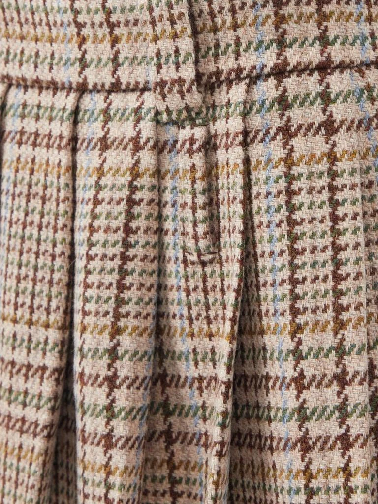 Miu Miu Pleated tartan-wool mini skirt 4