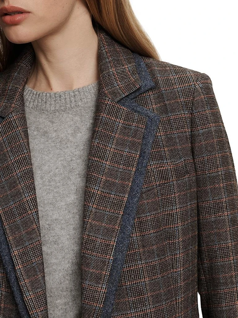VERONICA BEARD Hedi Checked Wool-Blend Dickey Jacket 6
