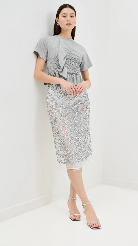CECILIE BAHNSEN Ace Top Jersey Grey Melange 4