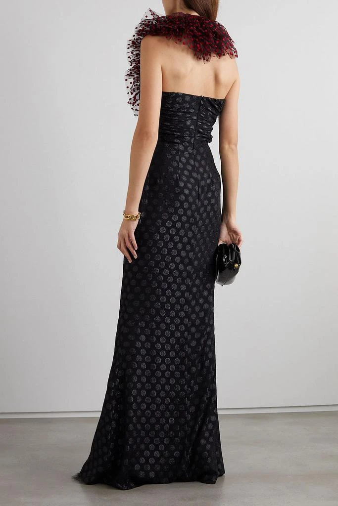 Halpern Cutout embellished georgette halterneck maxi dress 3