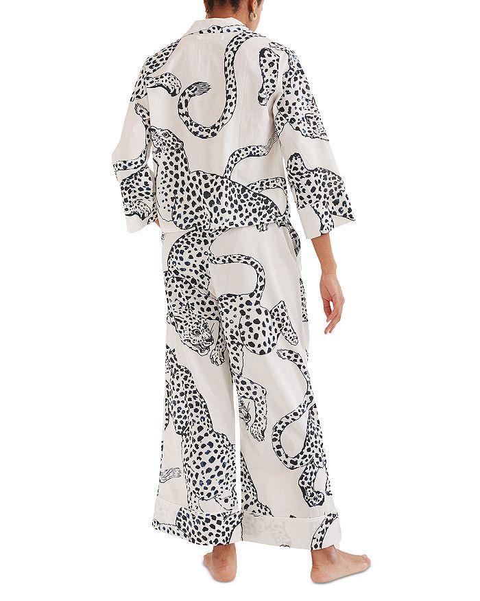 Desmond & Dempsey Jag Print Wide Leg Pajama Set