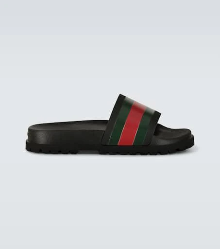 Gucci Striped Web slide sandals 1