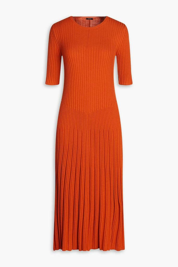 Joseph Ribbed merino wool midi dress 1