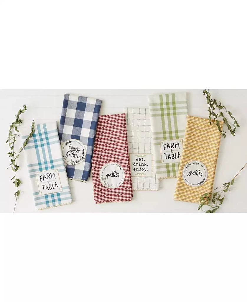 Design Imports Home Sweet Farmhouse Kitchen Collection, Dishtowel Set, 18x28", Gray, 4 Count 9