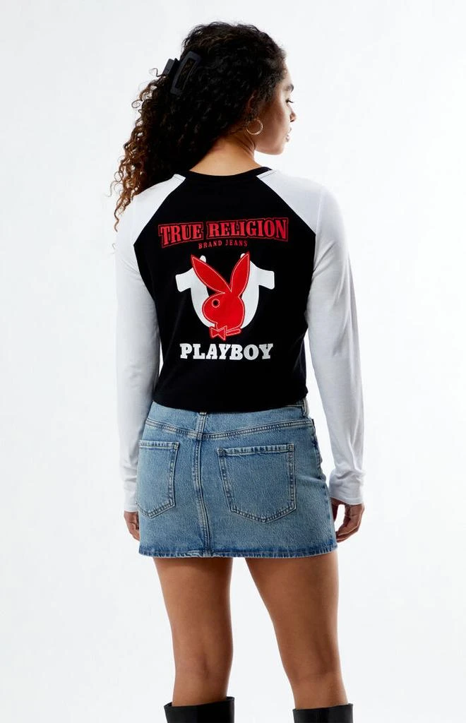 True Religion x Playboy Raglan Long Sleeve T-Shirt 3