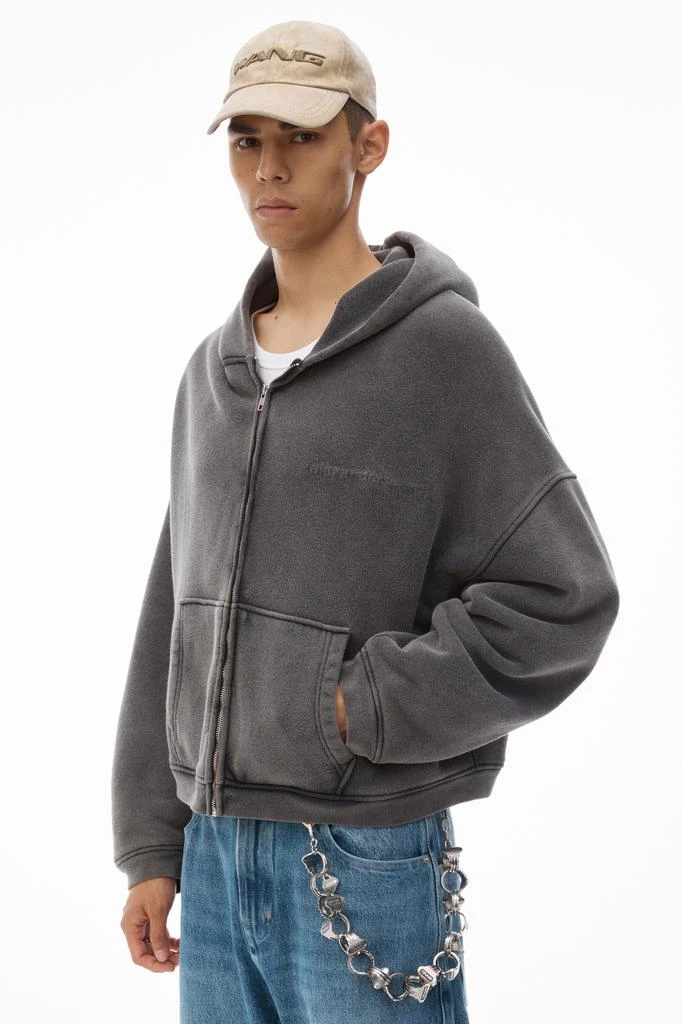 Alexander Wang Men's Oversize Zip-Up Hoodie in Cotton Terry 6