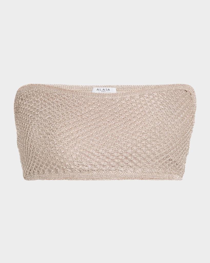 Alaia Metallic Mesh Bra Top
