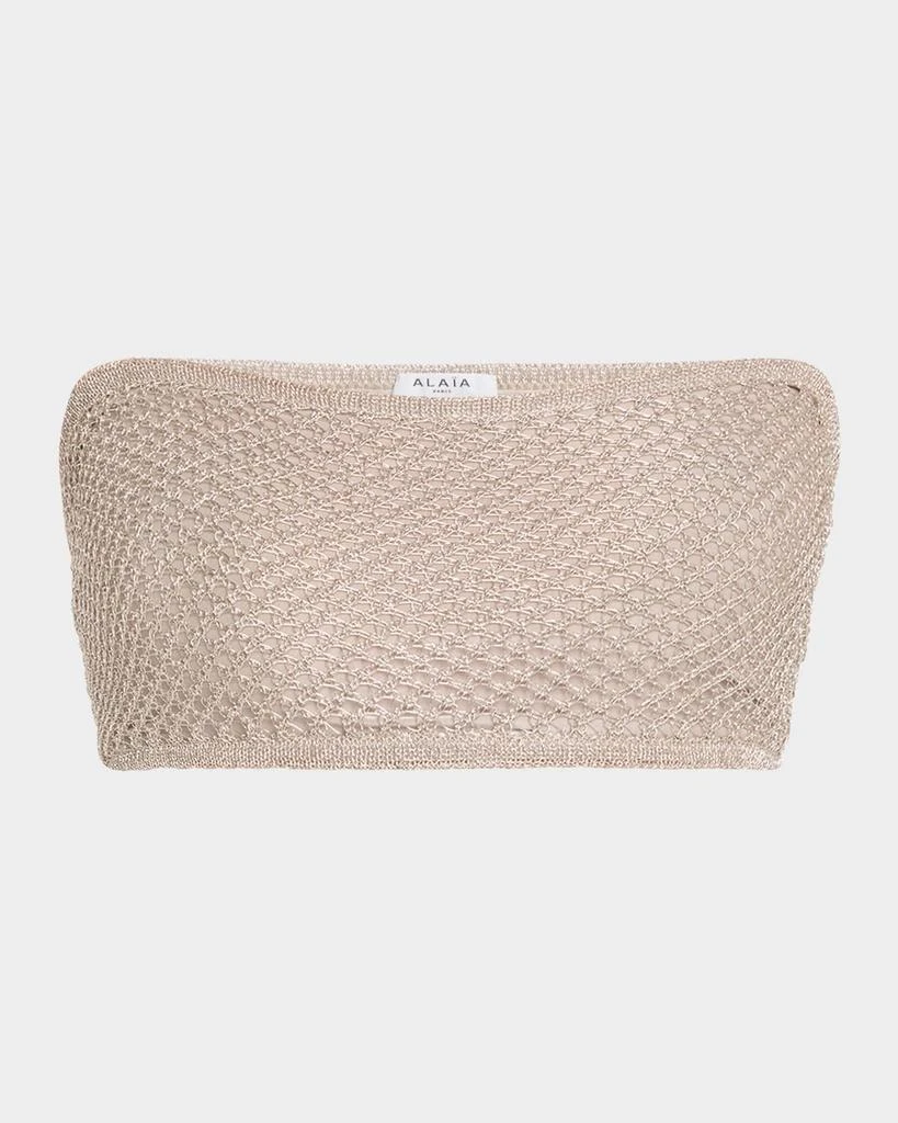 Alaia Metallic Mesh Bra Top 1