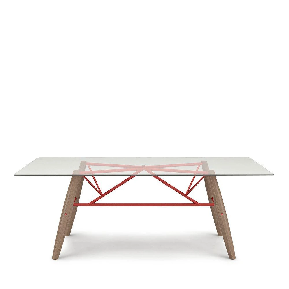 Huppé Huppe Connection 76" Glass Top Dining Table 1