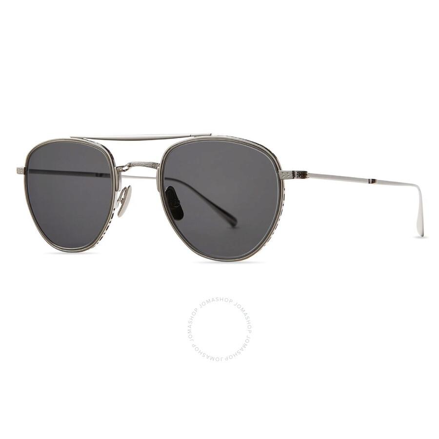 Mr. Leight ROKU II S Lava Pilot Titanium Sunglasses ML4015 PLT-PW/LAVA 48