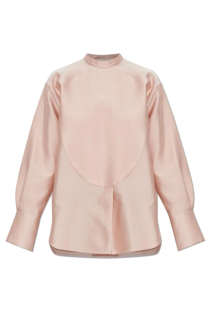 Jil Sander Jil Sander Long Sleeve Crewneck Blouse from Cettire