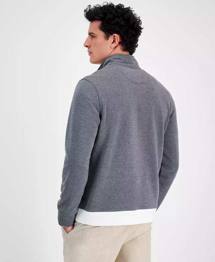 Club Room Men's Colorblocked Quarter-Zip Fleece Sweater, Created for Macy's