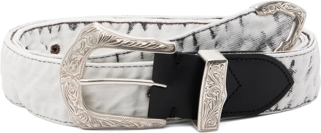 Toga Pulla White Denim Wide Belt