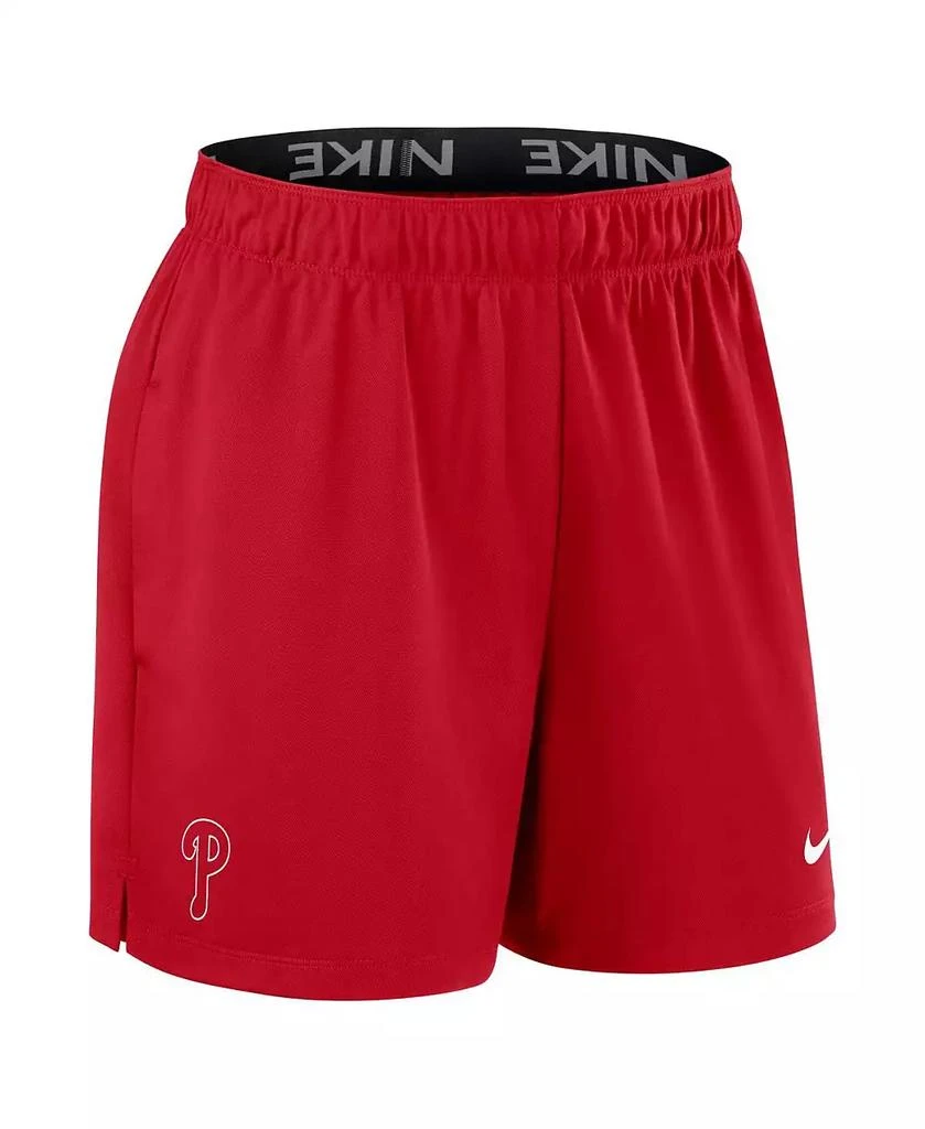 NIKE Women's Red Philadelphia Phillies Authentic Collection Knit Shorts 2