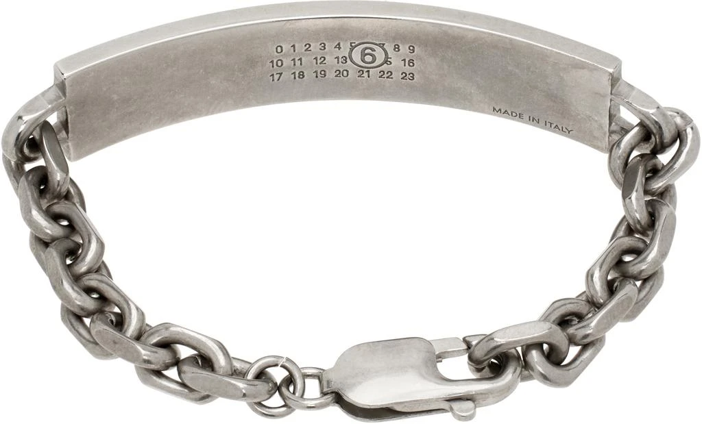 MM6 Silver 
White Numeric Bracelet 2