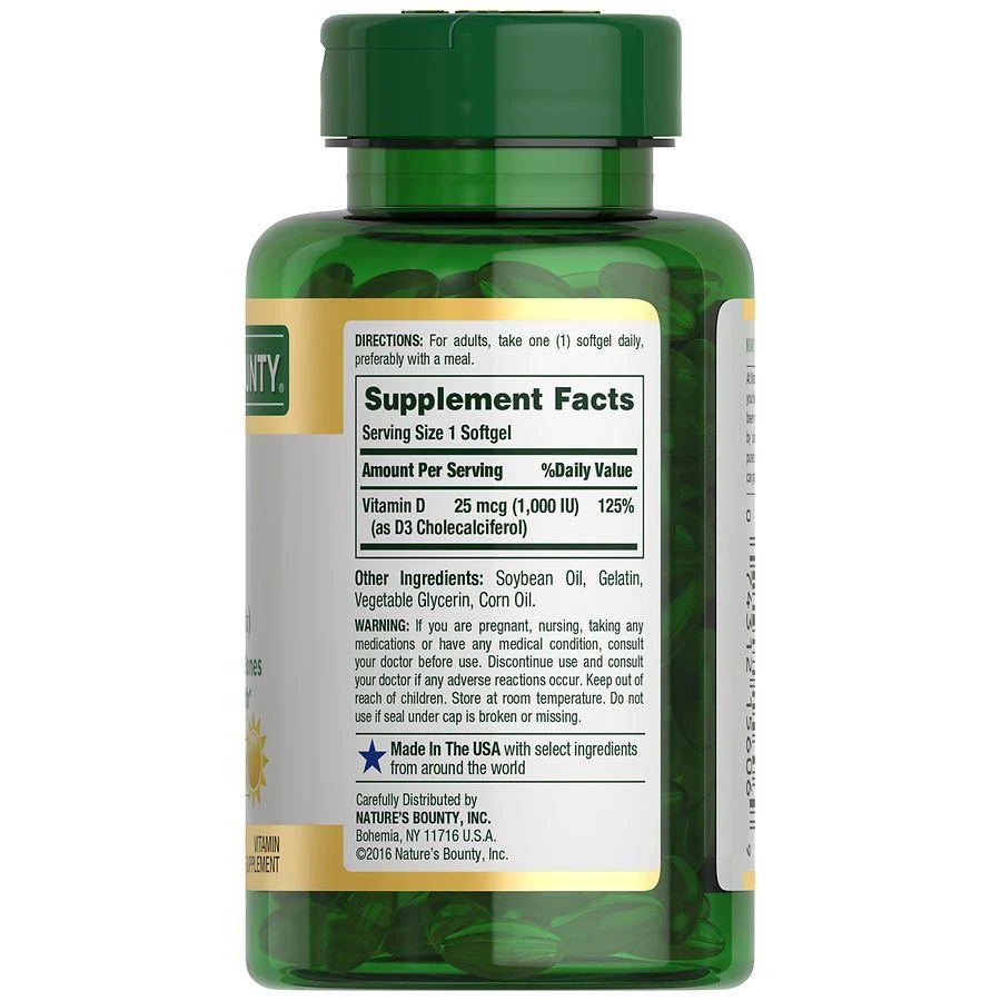 Nature
s Bounty Vitamin D3 Rapid Release Softgels, 1000 IU 4