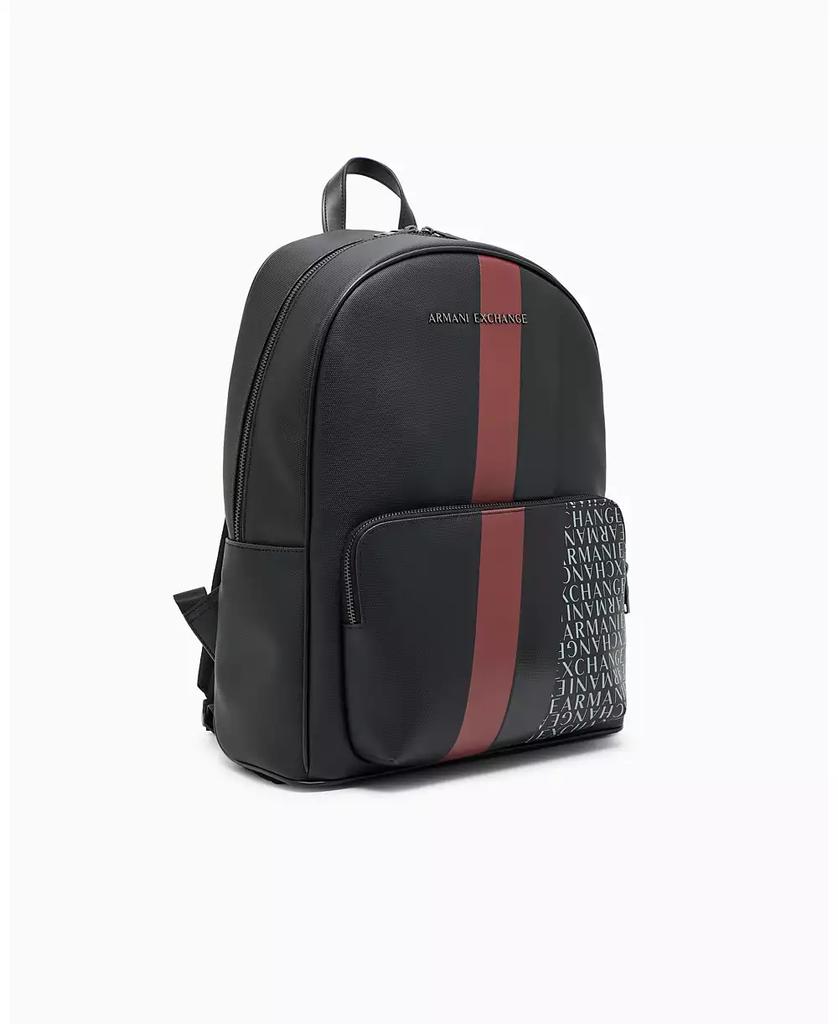 Armani Exchange Men
s Striped Logo Details Backpack