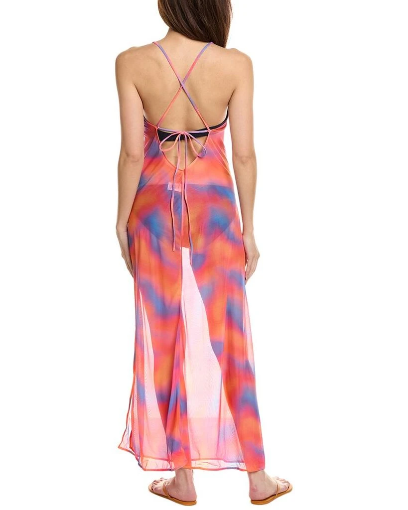 midi floral cocktail dress Pink Floral-Print Fit-and-Flare Midi Summer Dress Peach Rose Floral Print / XSmall