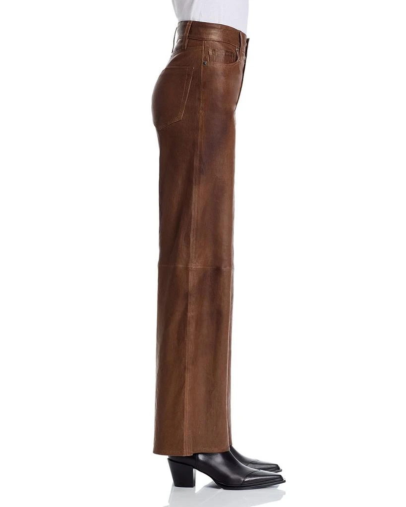 FRAME Leather Wide Leg Palazzo Pants 4