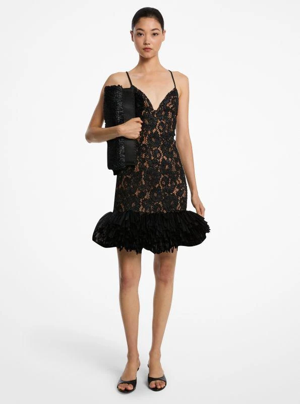 michael michael kors floral lace dress Michael Michael Kors Floral Applique Lace Dress Blue main image 0