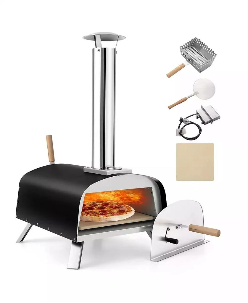 Ecooso Portable Multi-Fuel Pizza Oven with Pizza Stone and Pizza Peel