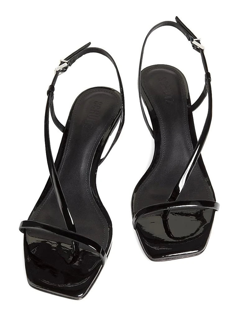 Schutz Heloise 63MM Patent Leather Slingback Sandals 4