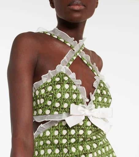 Giambattista Valli Printed gabardine cutout minidress 4
