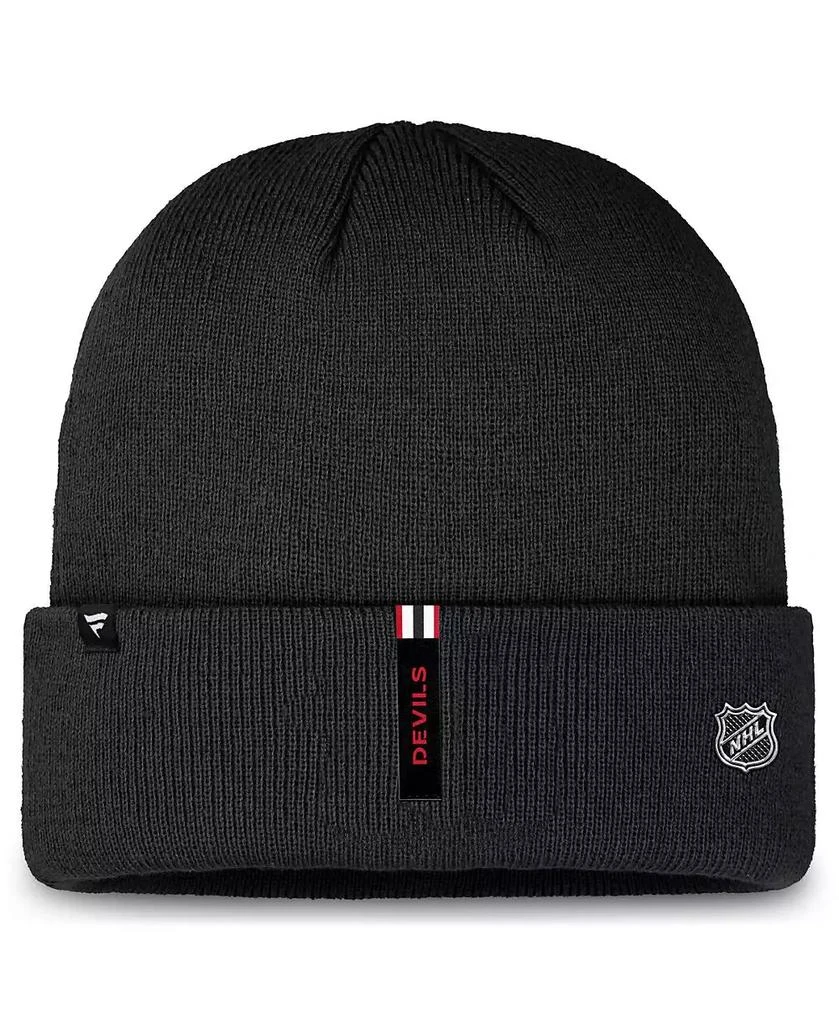 Fanatics Men's Black New Jersey Devils Authentic Pro Cuffed Knit Hat 2