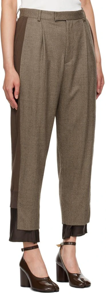 UNDERCOVER Brown Houndstooth Trousers 2