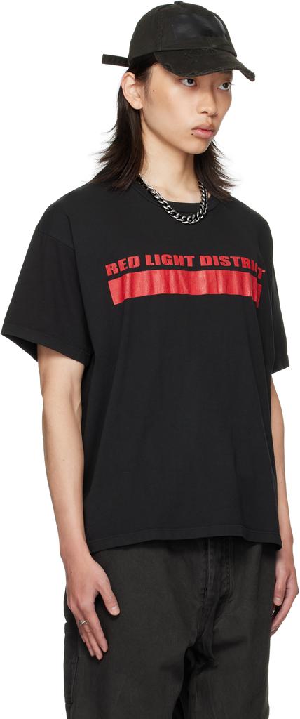 ALEXANDER DIGENOVA Black 'Red Light District' T-shirt - T-Shirts