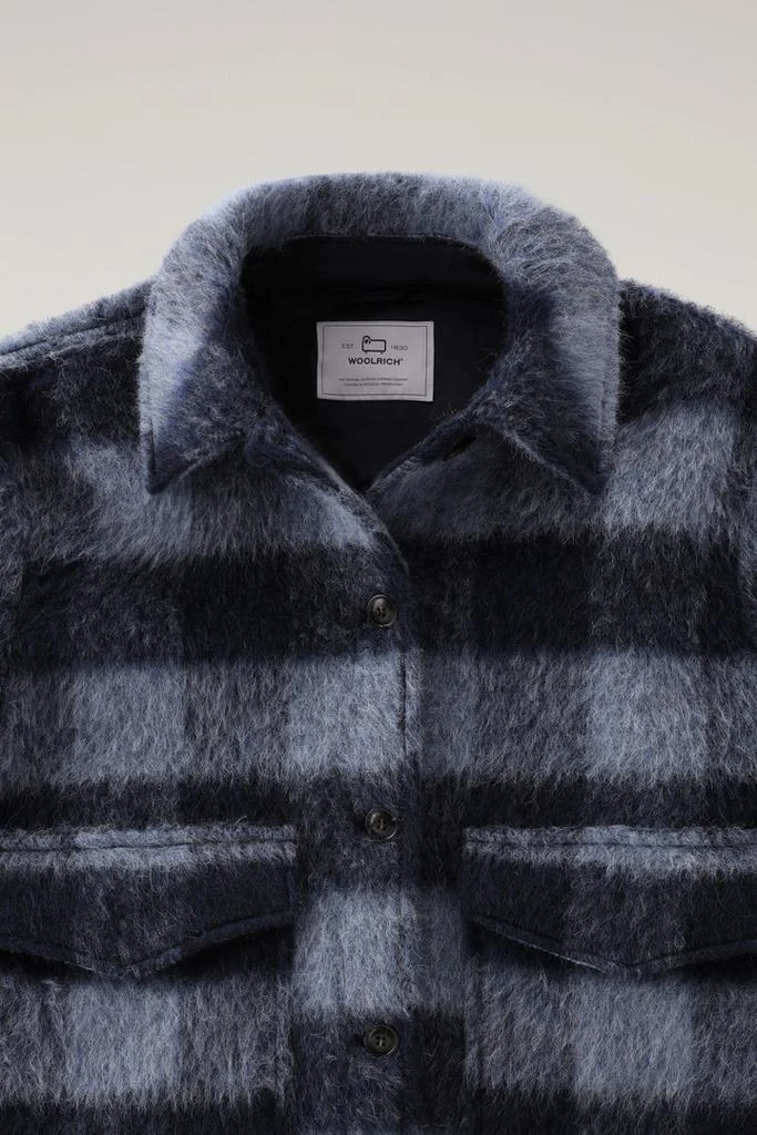 Woolrich Brushed Blended Wool Overshirt with Fringe - Women - Multicolor 2